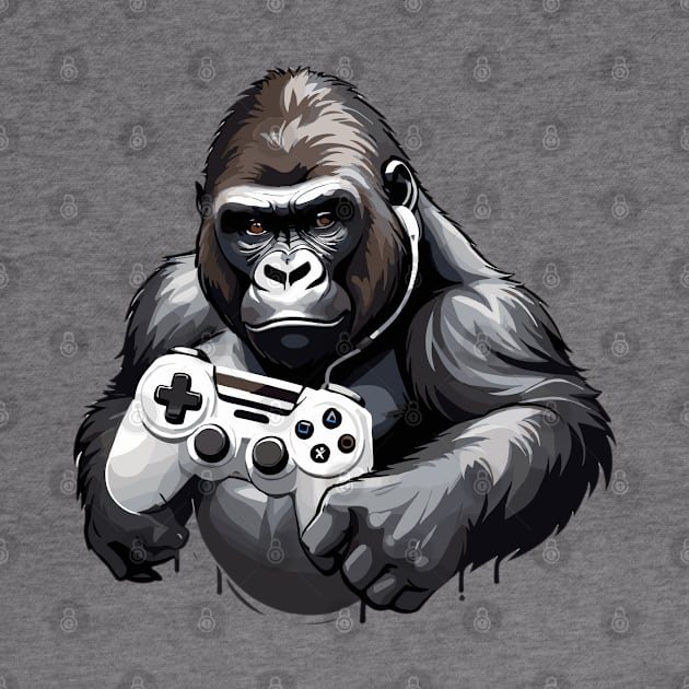 Funny Gorilla gamer by remixer2020